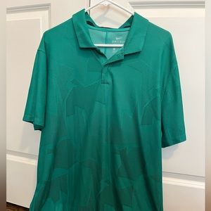 Nike Tiger Woods Collection Green Golf Polo Shirt Size XL